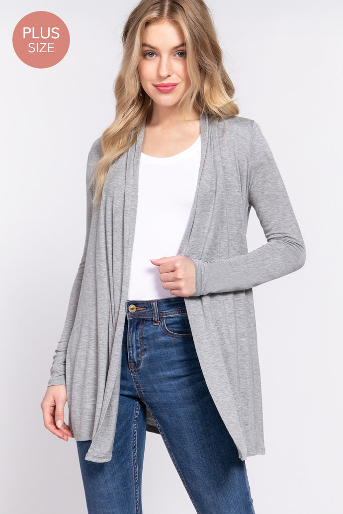 Curvy Open Front Cardigan
