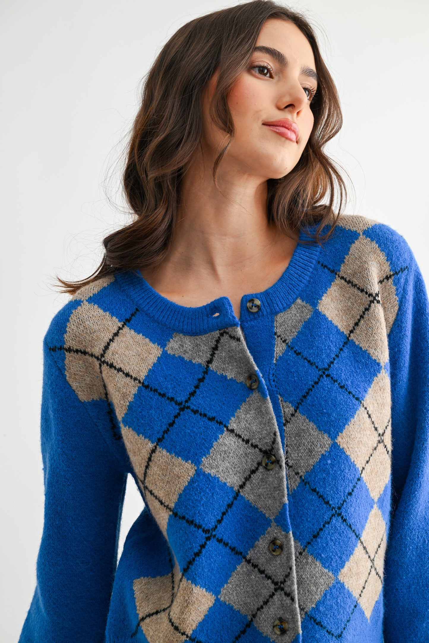 Blue Wool Cardigan