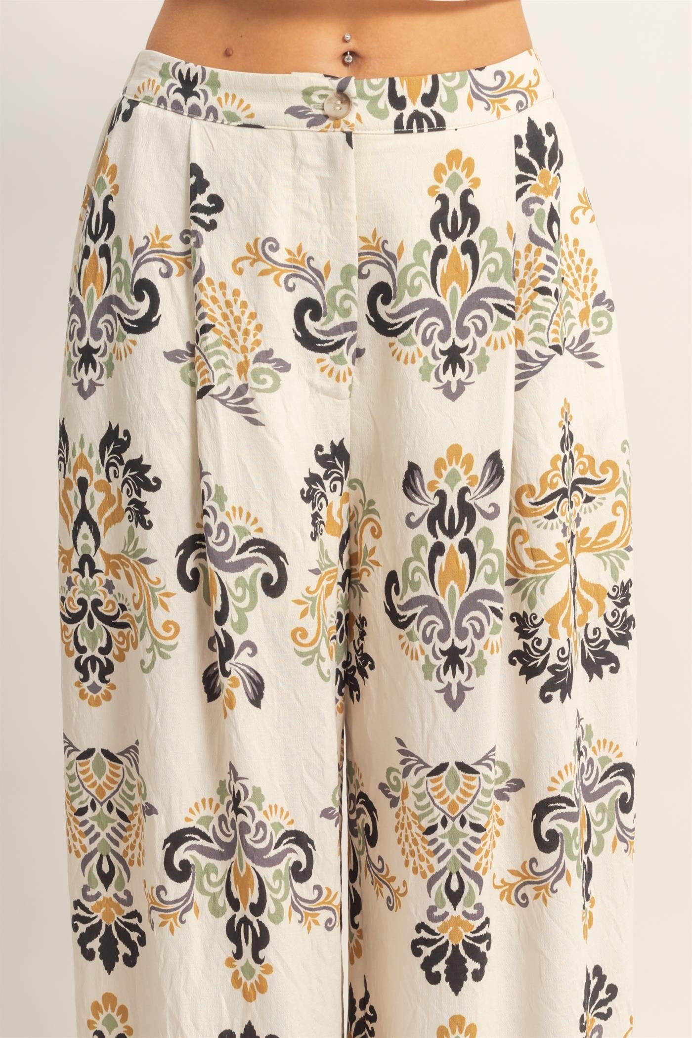 Wide-leg Printed Palazzo Pants