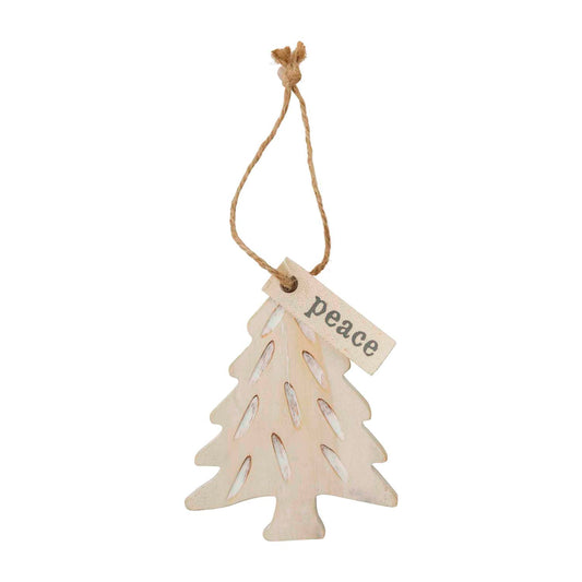 Large Wood Tree Ornament