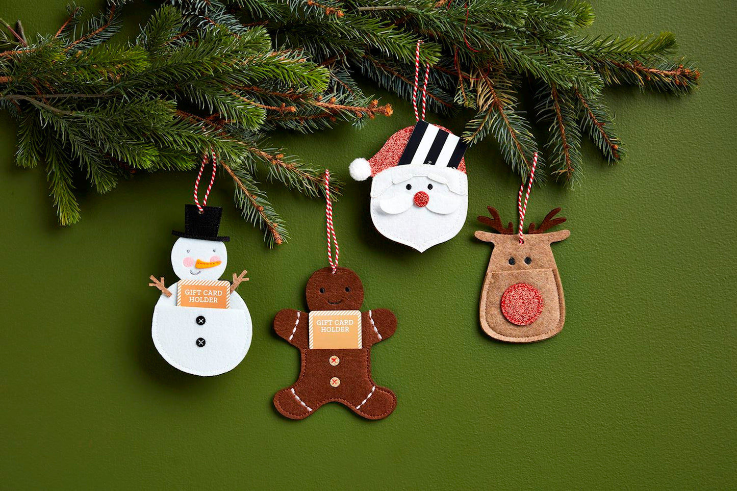 Embroidered Felt Card Ornament's