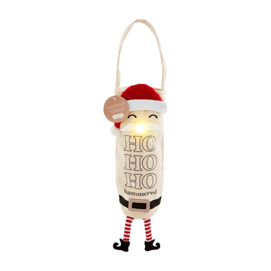 Santa Light Up X-Mas Wine Bag