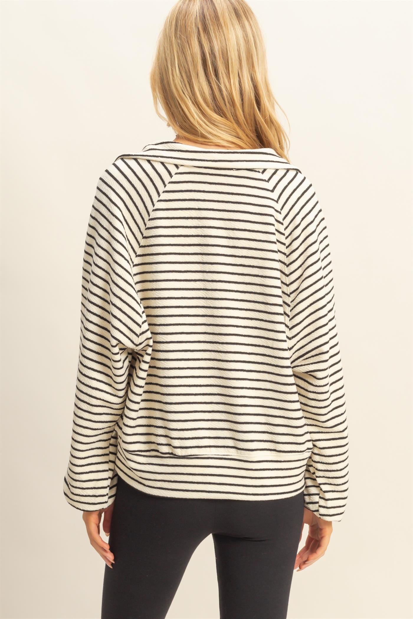 Stripe Pullover with Collar