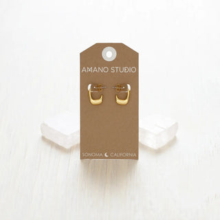 Geometric Hoop Stud Earrings