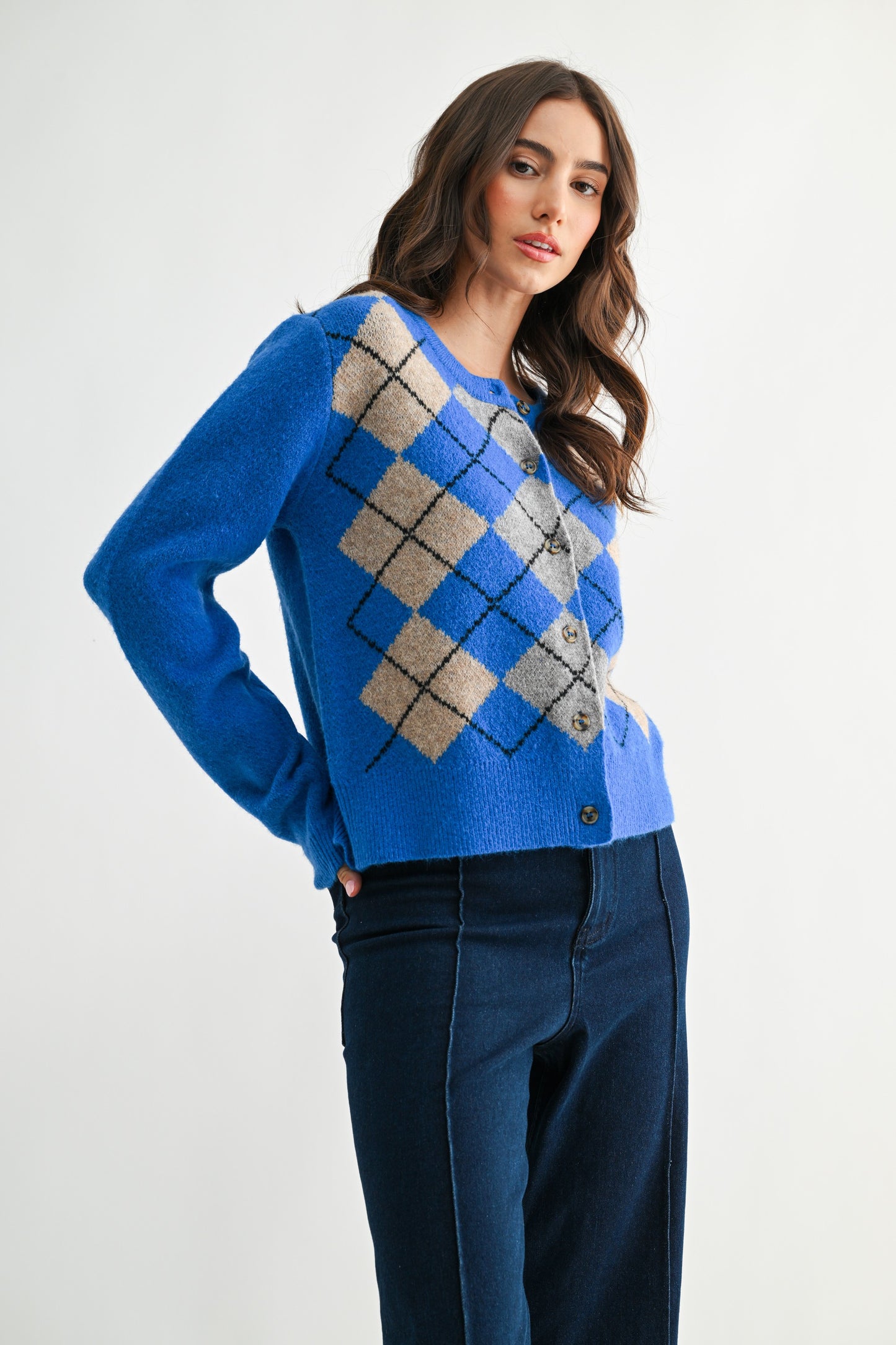 Blue Wool Cardigan
