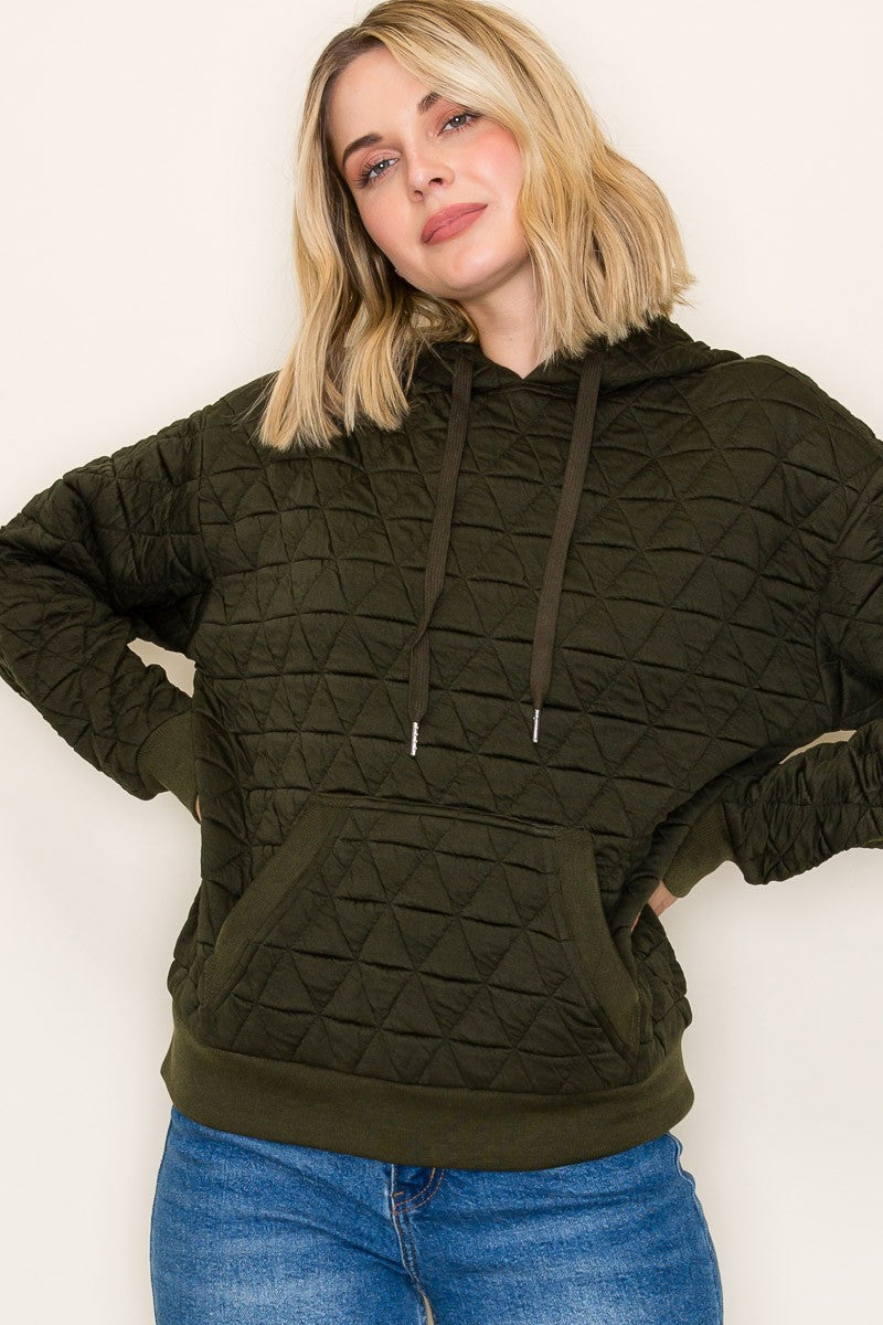 Diamond Quilted Hoodie