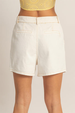 Enzyme Wash Denim Shorts