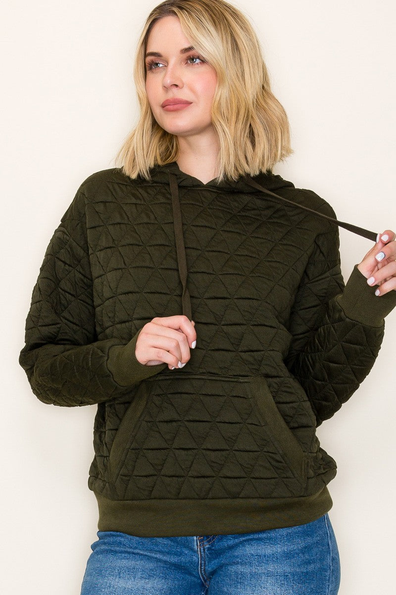 Diamond Quilted Hoodie