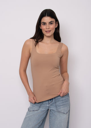 Signature Second Skin Tank Top in Almond
