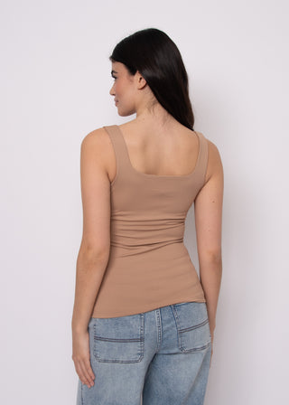 Signature Second Skin Tank Top in Almond