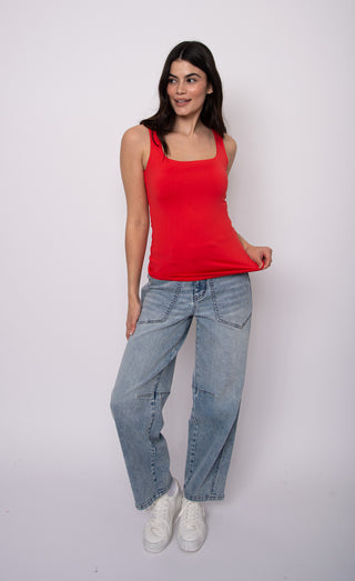Signature Second Skin Tank Top in Cherry
