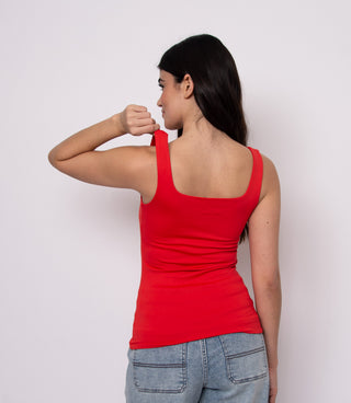Signature Second Skin Tank Top in Cherry
