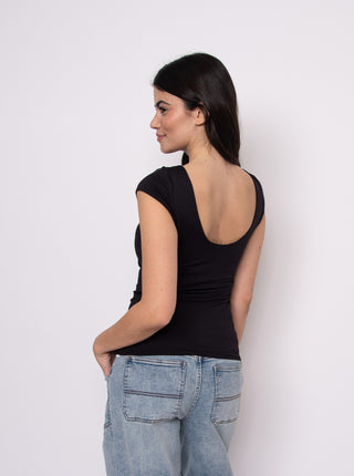 Brida Second Skin Low Back Top in Black