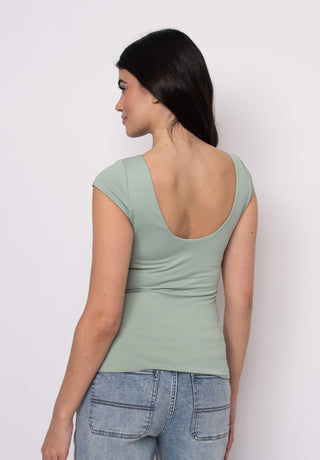 Brida Second Skin Low Back Top in Ivy Green
