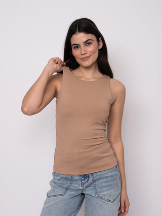 Maria Second Skin Tank Top in Almond