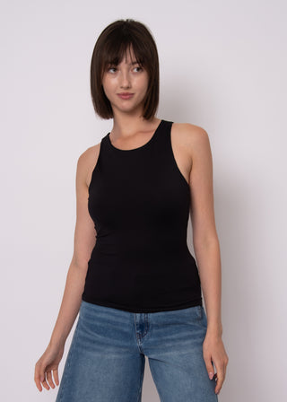 Maria Second Skin Tank Top in Black
