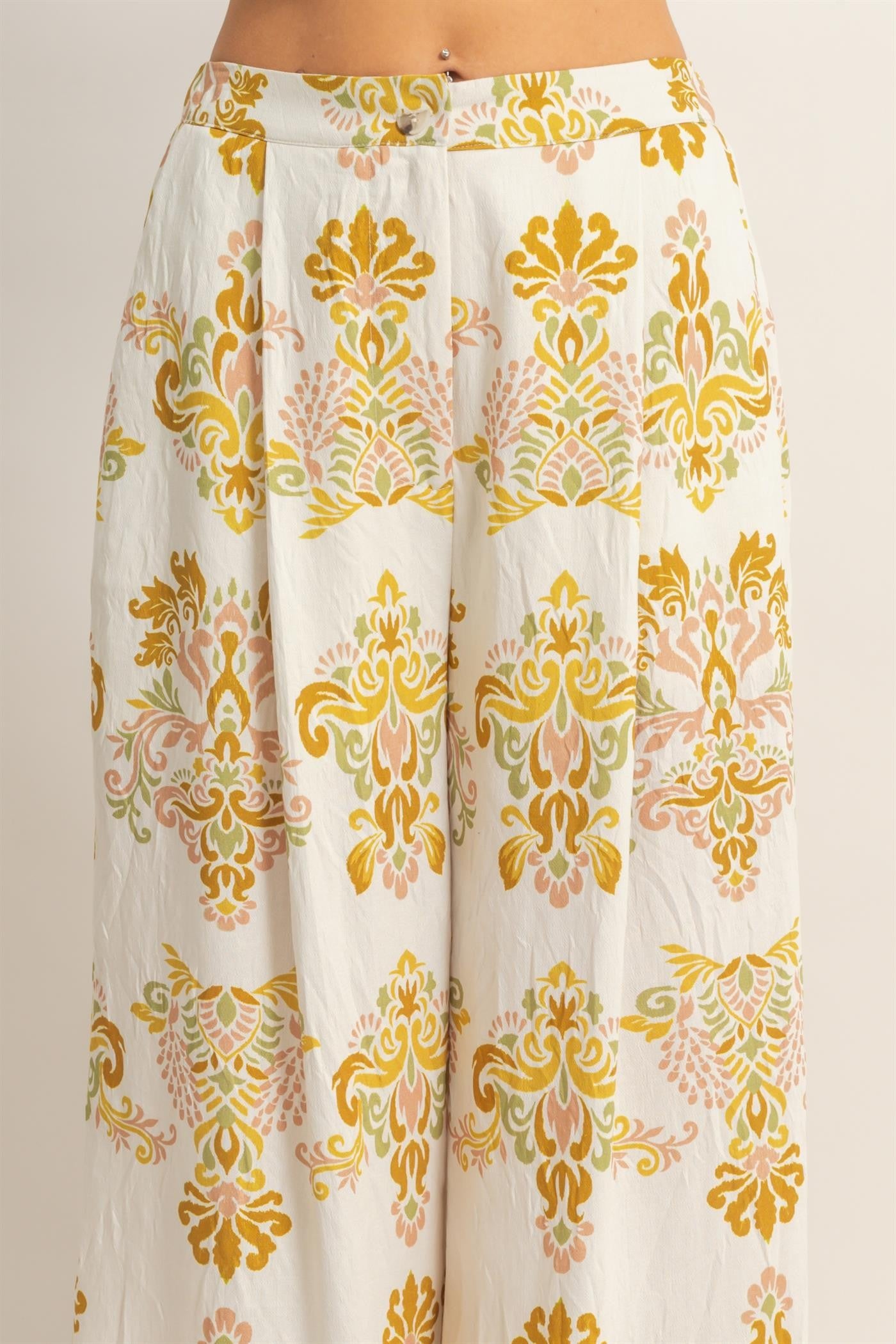 Wide-leg Printed Palazzo Pants