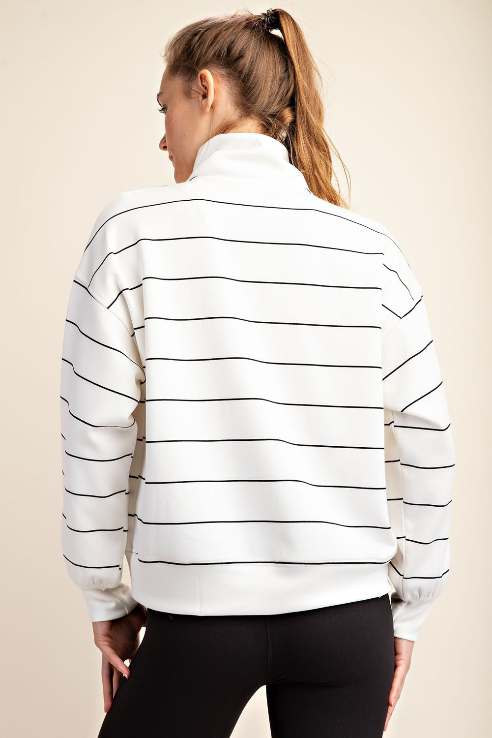 Scuba Mock Neck Quarter Zip Top