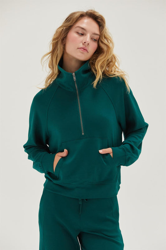 Zip Up Collar Sweatshirt