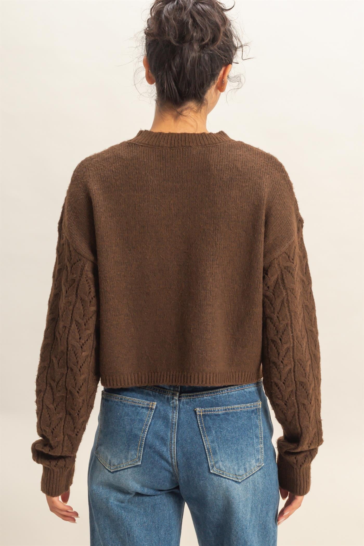 Lightweight Cable Knit Sweater