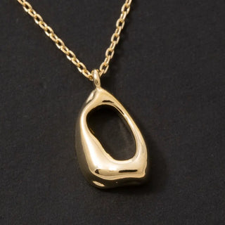 Open-Form Gold Pendant Necklace