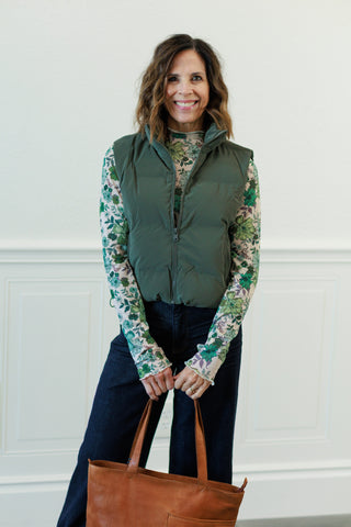 Puffer Vest with Zipper Pockets