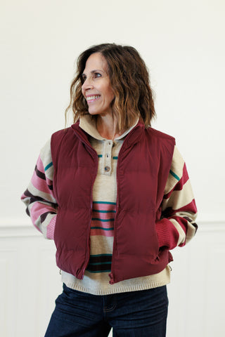 Puffer Vest with Zipper Pockets