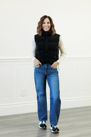 Pistola® Lexi Mid Rise Bowed Straight Jeans in Moonwave