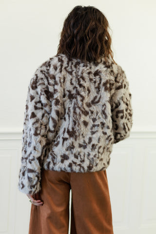 Mystree Animal Fur Open Jacket