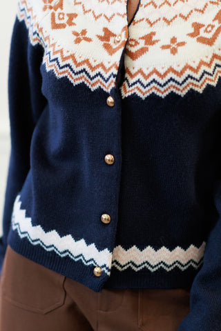 Fair Isle Button Cardigan