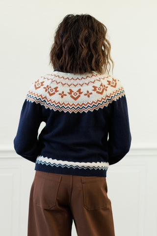 Fair Isle Button Cardigan