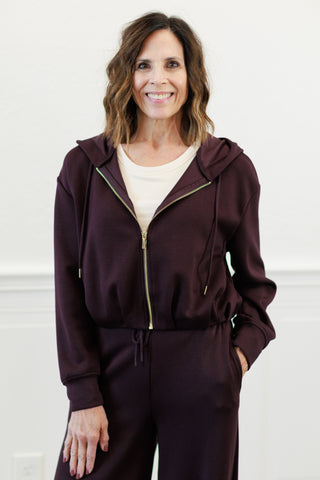 Soft-Touch Hooded Zip-Up Sweatshirt