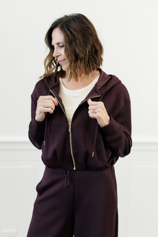 Soft-Touch Hooded Zip-Up Sweatshirt