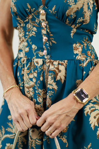 Flying Tomato Floral Print Wide Leg Jumpsuit