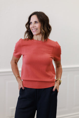Basic Short Sleeve Sweater Top