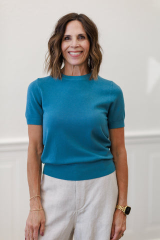 Basic Short Sleeve Sweater Top