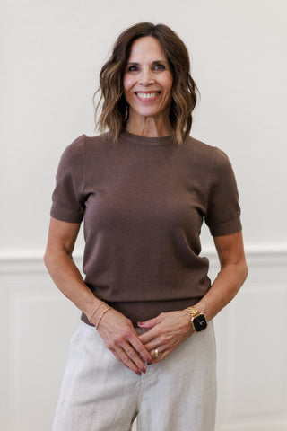 Basic Short Sleeve Sweater Top