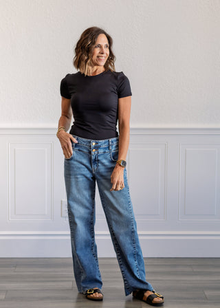 Roxi Signature Second Skin Top in Black