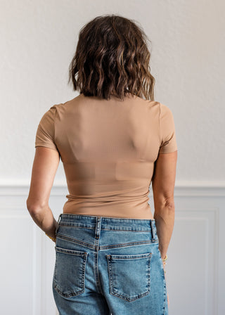 Roxi Signature Second Skin Top in Almond