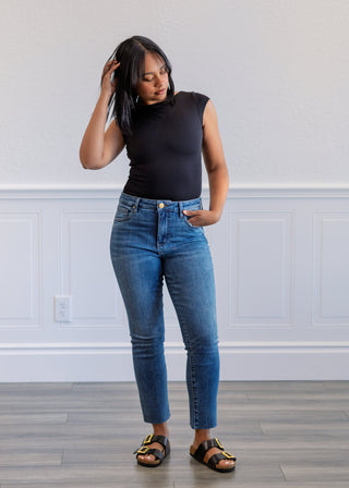 Brida Second Skin Low Back Top in Black