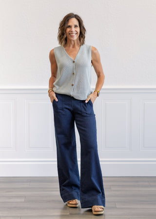 High Rise Elastic Waist Band Jeans