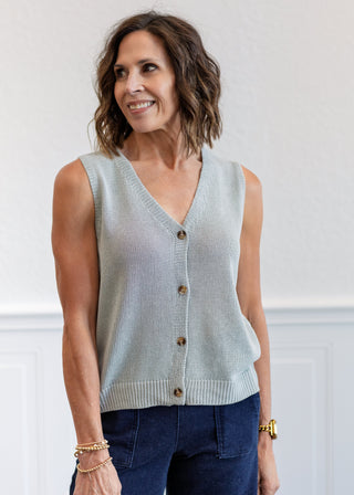 V-Neck Knit Vest