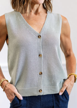V-Neck Knit Vest