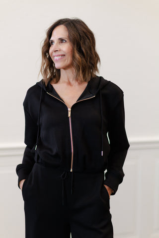 Soft-Touch Hooded Zip-Up Sweatshirt