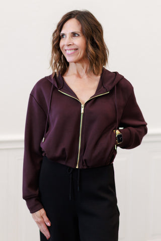 Soft-Touch Hooded Zip-Up Sweatshirt