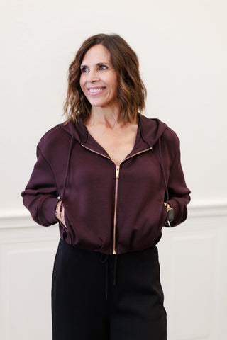 Soft-Touch Hooded Zip-Up Sweatshirt