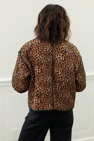 Leopard Print Puffer Jacket