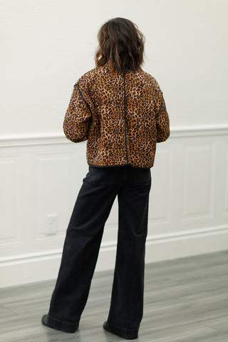 Leopard Print Puffer Jacket