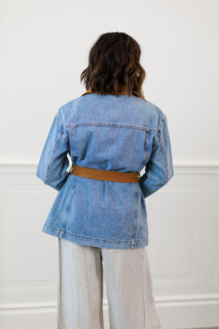 Elan: Denim Wrap Jacket