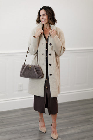 Blythe Ultra Soft Long Sweater Jacket in Oatmeal